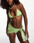 Фото #2 товара Motel pami bikini top in paisley abstract green