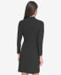 Фото #2 товара Women's Zip-Detail Mock-Neck Long-Sleeve Dress