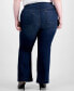 Фото #2 товара Plus Size Pull-On Flare-Leg Denim Jeans, Created for Macy's