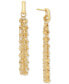 Фото #3 товара Mirror Chain Multi-Strand Linear Drop Earrings in 10k Gold