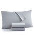 Фото #1 товара Easy Care Solid Microfiber 4-Pc. Sheet Set, Queen, Created for Macy's