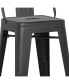Фото #4 товара Industrial Metal Barstools with Bucket Back and 4 Legs, Set of 2