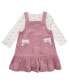 Фото #1 товара Baby Girl Corduroy Applique Jumper With T-Shirt, 2 Pcs