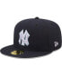 Фото #3 товара Men's Navy New York Yankees 100th Anniversary Lavender Undervisor 59FIFTY Fitted Hat