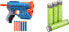 Nerf Elite 2.0 Volt SD-1 Blaster - 6 Nerf Darts, Target Beam, 2-Dart Storage, 2 Tactical Rail Plug-In Rails & Amazon Basics AAA Alkaline Batteries, Powerful, 1.5 V, Pack of 8