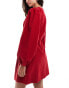 Фото #3 товара Nobody's Child Patras cord mini dress with balloon sleeve in red