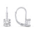 Sparkling silver earrings with zircons EA1013W