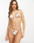 Фото #2 товара Free Society tie side bikini bottom in snake print