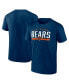 Фото #1 товара Men's Navy Chicago Bears Big and Tall Arc and Pill T-shirt