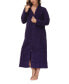ფოტო #6 პროდუქტის Women's Front Zipper Plush Robe