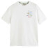 ფოტო #2 პროდუქტის SCOTCH & SODA Front Back Swan Artwork short sleeve T-shirt