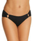 Фото #1 товара Soluna 262027 Women's Solid Loop Full Moon Black Bikini Bottom Swimwear Size L