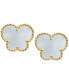 ფოტო #1 პროდუქტის EFFY® Mother-of-Pearl Butterfly Stud Earrings in 14k Gold