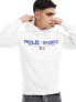 Фото #1 товара Polo Ralph Lauren Sport Capsule logo front hoodie in white