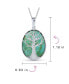 Фото #5 товара Blue Turquoise Large Oval Wishing Tree Family Tree Of Life Pendant Necklace Western Jewelry For Women .925 Sterling Silver