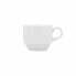 Cup Bidasoa Glacial Coffee Ceramic White 180 ml (6 Units)