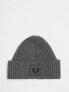 Фото #2 товара Fred Perry unisex logo chunky rib in grey