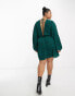 Фото #3 товара ASOS DESIGN Curve chuck on swing mini dress in green animal print