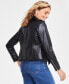 Фото #2 товара Women's Faux-Leather Jacket, Created for Macy's