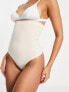 Magic Bodyfashion highwaisted medium control shaping thong in Latte