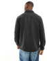 ONLY & SONS faux wool overshirt in charcoal