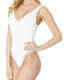 Фото #2 товара Only Hearts 187984 Womens Sleeveless V-Neck Bodysuit Solid White Size Medium