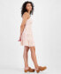 Фото #3 товара Juniors' Printed Corset Tiered Mini Dress