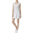 Rachel Roy Women's Striped Sleeveless Buckle Wrap Dress Denim White L