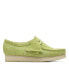 Фото #2 товара Clarks Wallabee 26172726 Womens Green Suede Oxfords & Lace Ups Casual Shoes