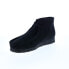 Фото #4 товара Clarks Wallabee Boot 26155517 Mens Black Suede Lace Up Chukkas Boots
