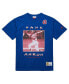 Фото #3 товара Mitchell Ness Men's Hank Aaron Royal Atlanta Braves Cooperstown Collection Heavyweight Premium Player vintage - like Logo T-Shirt