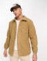 Threadbare borg button up shacket in camel M - фото #2