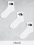 Фото #1 товара The North Face Simple Dome 3 pack logo ankle socks in white