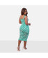 Фото #3 товара Plus Size Find A Way Zebra Print Bodycon Midi Dress Dress