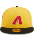 Фото #3 товара Men's Yellow, Black Arizona Diamondbacks Grilled 59FIFTY Fitted Hat