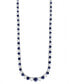 ფოტო #3 პროდუქტის Sapphire (8 ct. t.w.) & Diamond (1-1/2 ct. t.w.) All-Around Graduated 18" Collar Necklace in Sterling Silver