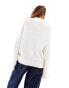 ASOS DESIGN oversized jumper with collar detail in cream M - фото #4