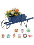 Фото #2 товара Wooden Wagon Planter with 9 Magnetic Accessories for Garden Yard