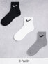 Фото #2 товара Nike Training 3 pack unisex ankle socks in multi