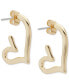 ფოტო #4 პროდუქტის Gold-Tone Small Open Heart Hoop Earrings