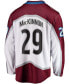 Фото #2 товара Men's Nathan MacKinnon White Colorado Avalanche Away Premier Breakaway Player Jersey