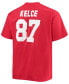 Фото #2 товара Men's Big and Tall Travis Kelce Red Kansas City Chiefs Player Name Number T-shirt