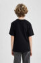 Erkek Çocuk T-shirt C0381a8/bk81 Black