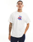 Фото #2 товара Levi's t-shirt with central palm print logo and backprint in white