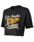 ფოტო #1 პროდუქტის Women's Threads Black Los Angeles Lakers 2020 NBA Finals Champions Crop Top T-shirt