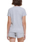 ფოტო #2 პროდუქტის Women's Cotton Short-Sleeve Crewneck T-Shirt