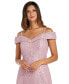 ფოტო #3 პროდუქტის Off-The-Shoulder Petite Lace Gown