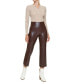 ფოტო #1 პროდუქტის Women's Cropped Flared Faux-Leather Leggings