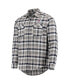 Фото #4 товара Men's Navy, Gray Colorado Avalanche Ease Plaid Button-Up Long Sleeve Shirt