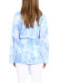 MICHAEL Michael Kors Crew Blue Women's Short Tie Dye Kimono Top Crew Blue M